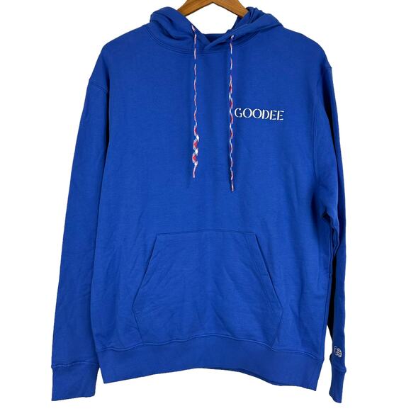 Goodee x Kotn NWT Men's Blue Pullover Drawstring Hoodie Size Small 100% Cotton - Picture 1 of 8